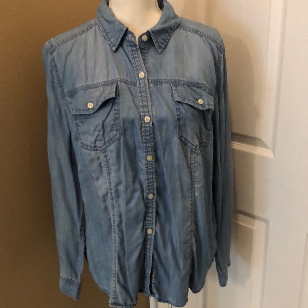 Chicos blue Jean shirt